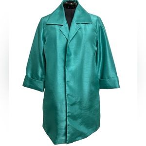 CHICO’S Beautiful Petite Aqua Coat Like New Size 1 - US Medium